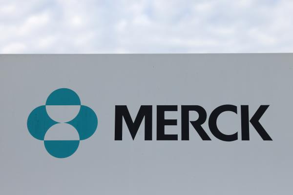 Signage is seen at the Merck & Co. headquarters in Kenilworth, New Jersey
