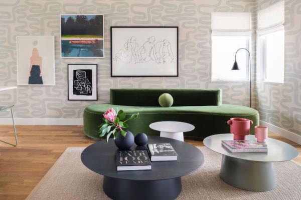 modern green sofa