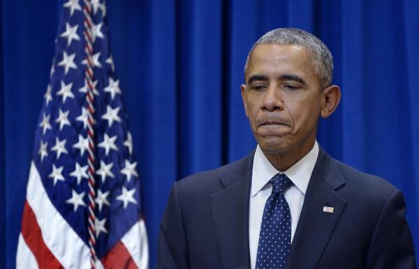Obama is pictured in the White House in 2015.