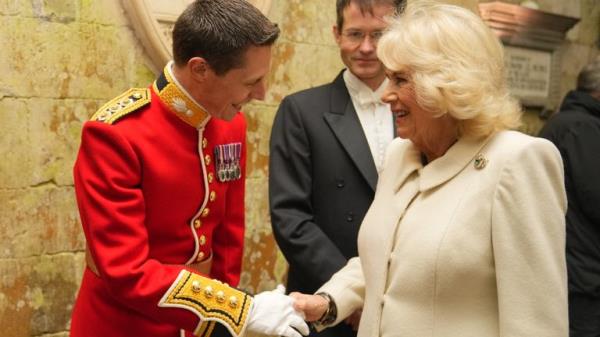 Queen Camilla has attended a musical evening at Salisbury Cathedral. Pic: PA