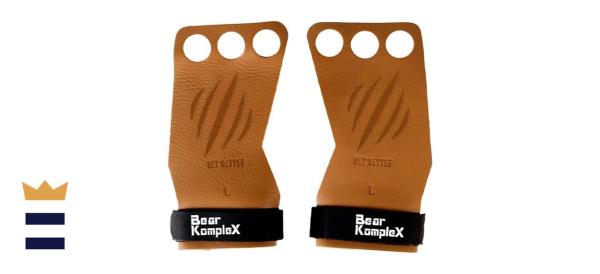 Bear Komplex Three-Hole Leather Gymnastic Hand Grips
