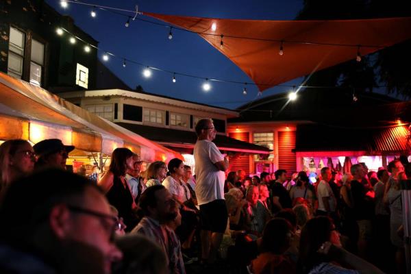 Audiences take in a performance by Lucinda Williams during the American Music Festival at Fitzgerald’s in Berwyn on Friday, June 30, 2023.
