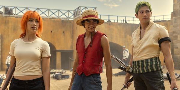 Emily Rudd, In?aki Godoy and Mackenyu in One Piece