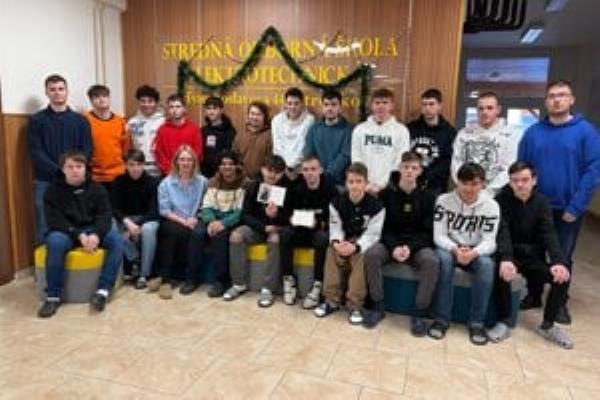 Students of the third grade at the Seco<em></em>ndary Vocatio<em></em>nal School of Electrical Engineering in Stropkov.