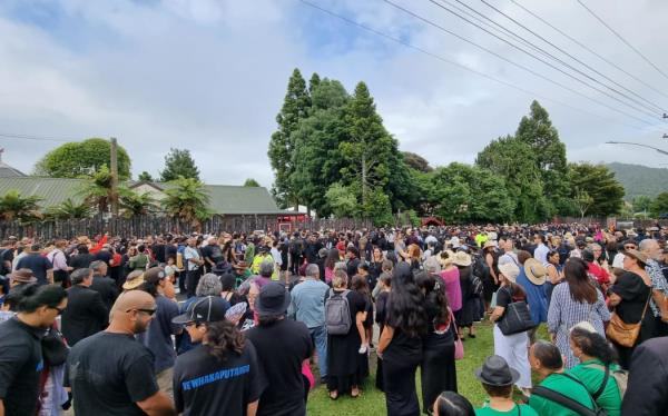 Thousands attended the natio<em></em>nal hui at Tuurangawaewae Marae on 20 January, 2024.