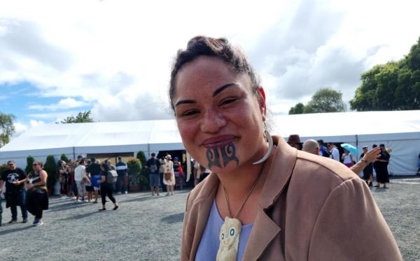 Te Ingo Ngaia at the natio<em></em>nwide Hui-ā-Iwi at Tūrangawaewae Marae in Ngāruawāhia.